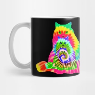 tie dye three cat retro pattern Mug